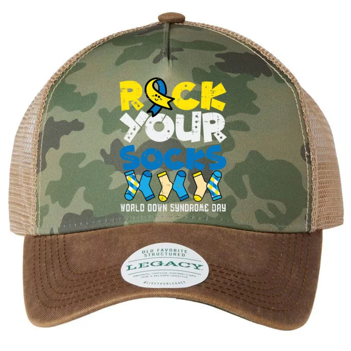 Down Syndrome Ribbon Rock Your Socks Awareness Legacy Tie Dye Trucker Hat