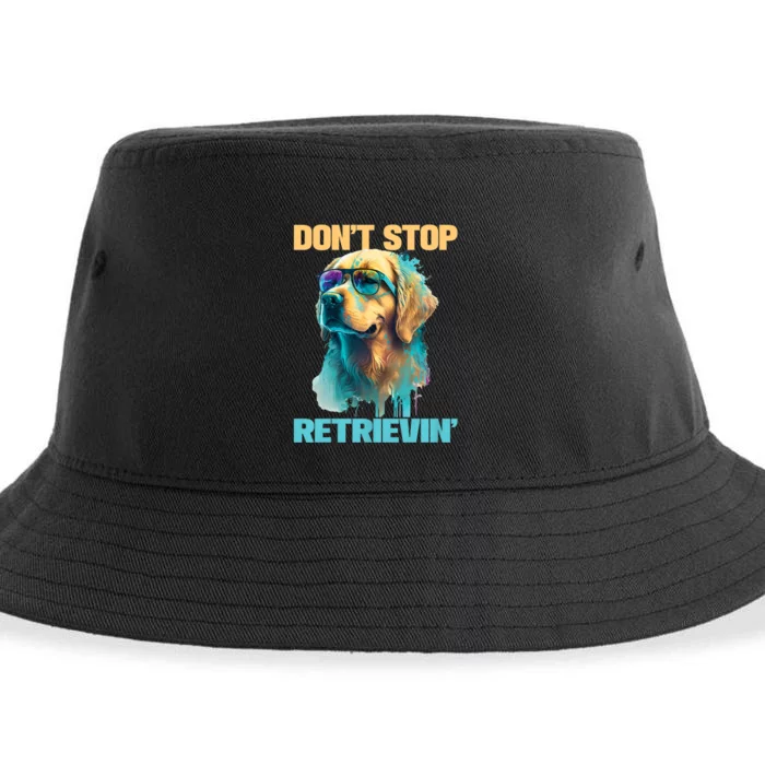 DonT Stop Retrieving Funny Golden Retriever Owner Sustainable Bucket Hat