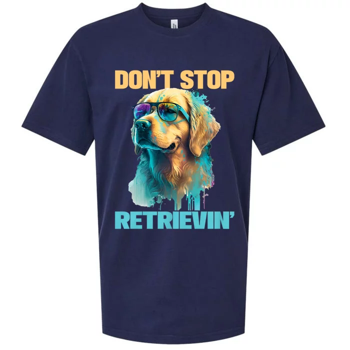 DonT Stop Retrieving Funny Golden Retriever Owner Sueded Cloud Jersey T-Shirt