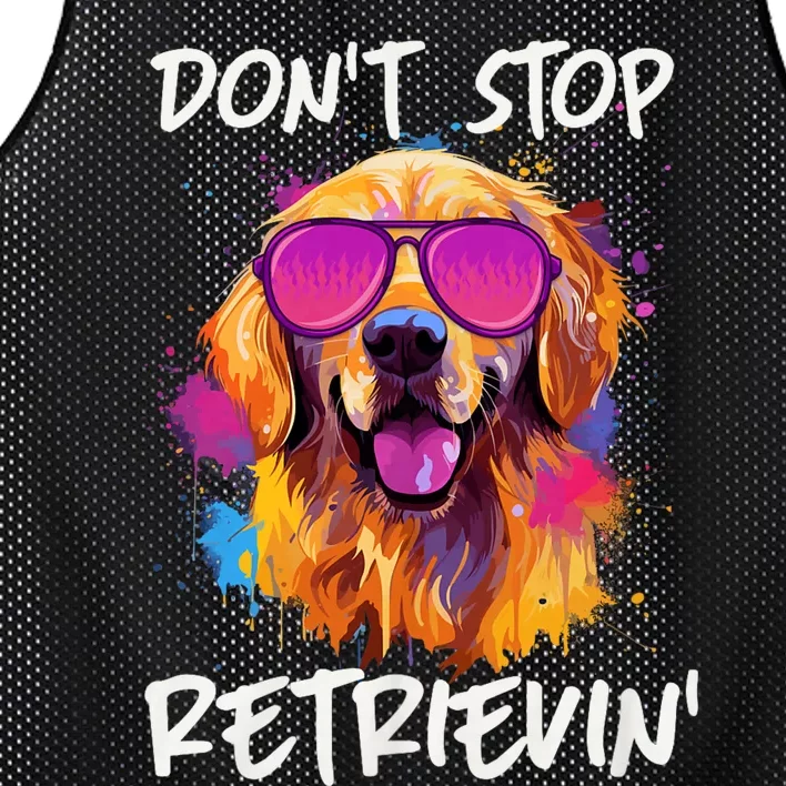 DonT Stop Retrieving Funny Golden Retriever Owner Mesh Reversible Basketball Jersey Tank