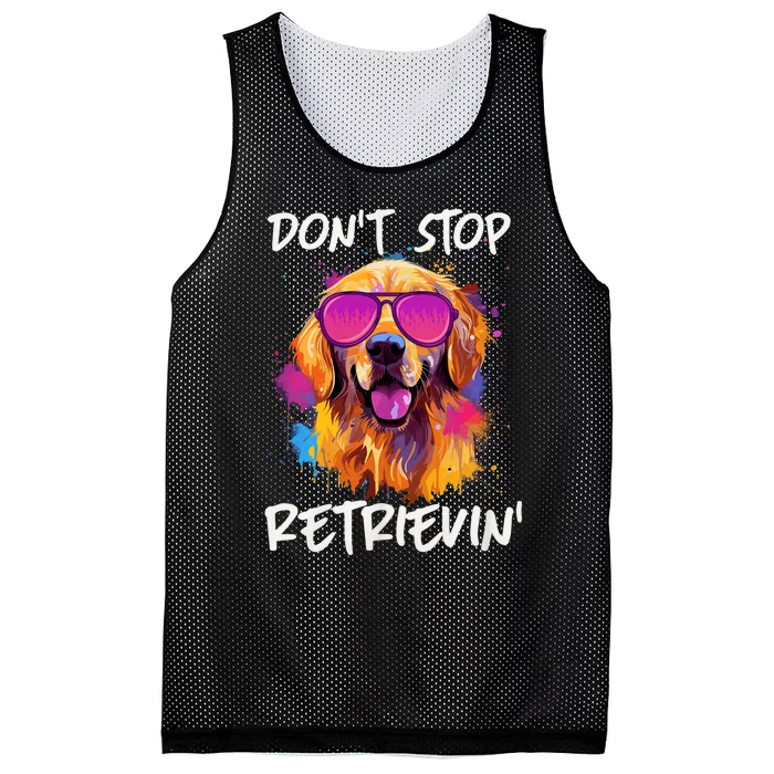 DonT Stop Retrieving Funny Golden Retriever Owner Mesh Reversible Basketball Jersey Tank