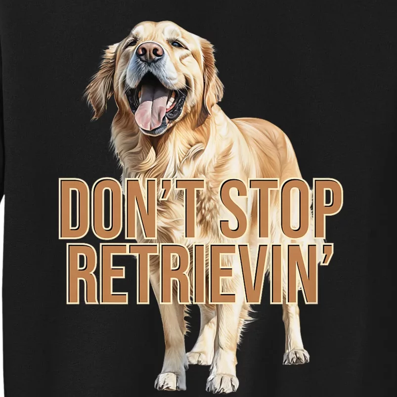 DonT Stop Retrieving Funny Golden Retriever Owner Tall Sweatshirt