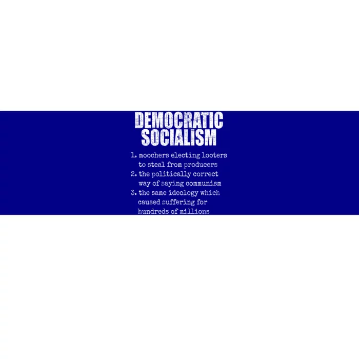 Democratic Socialism Republican Politcal Bumper Sticker