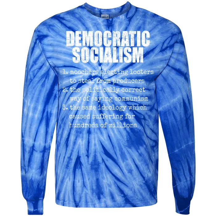 Democratic Socialism Republican Politcal Tie-Dye Long Sleeve Shirt