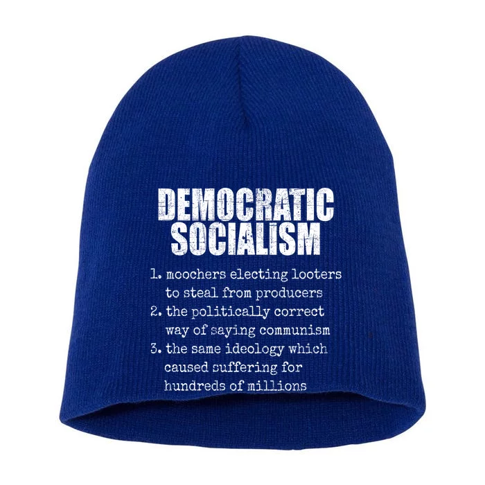 Democratic Socialism Republican Politcal Short Acrylic Beanie