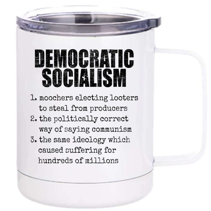 Democratic Socialism Republican Politcal Front & Back 12oz Stainless Steel Tumbler Cup