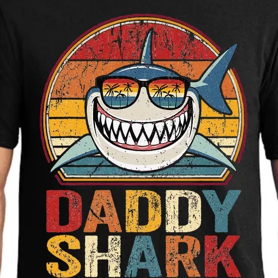 Daddy Shark Retro Pajamas Father Day Gifts Daddy Shark Pajama Set