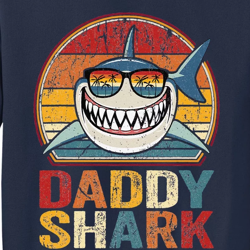 Daddy Shark Retro Pajamas Father Day Gifts Daddy Shark Sweatshirt