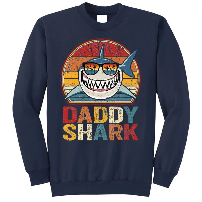 Daddy Shark Retro Pajamas Father Day Gifts Daddy Shark Sweatshirt