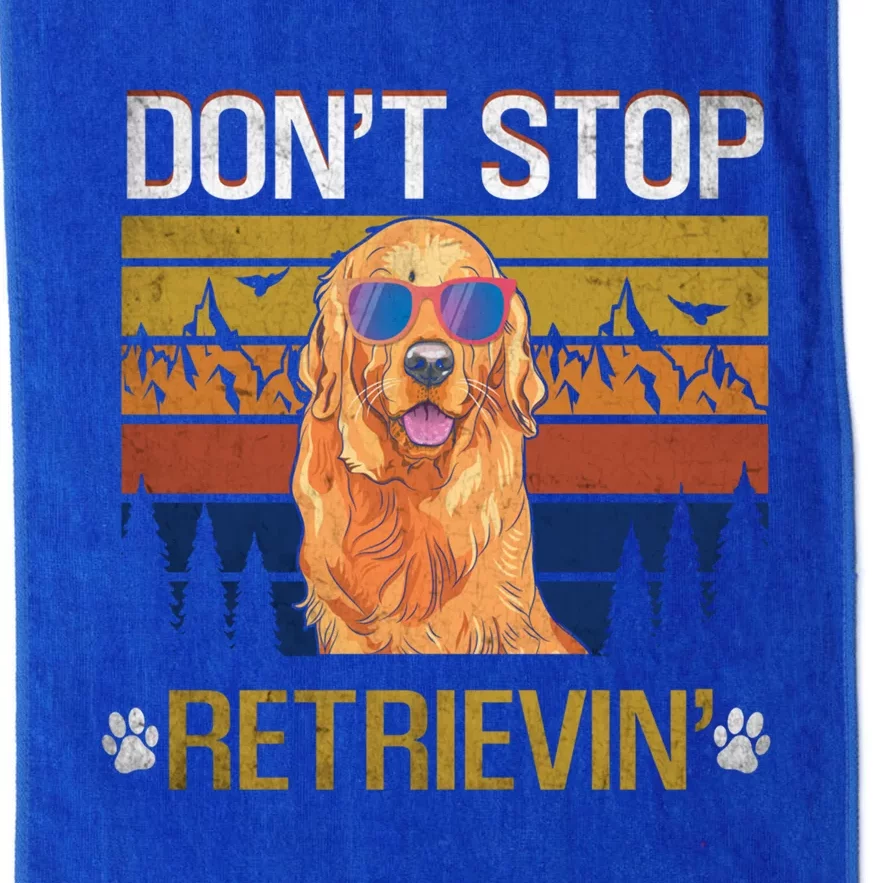 Dont Stop Retrieving Golden Retriever Mom Gift Platinum Collection Golf Towel