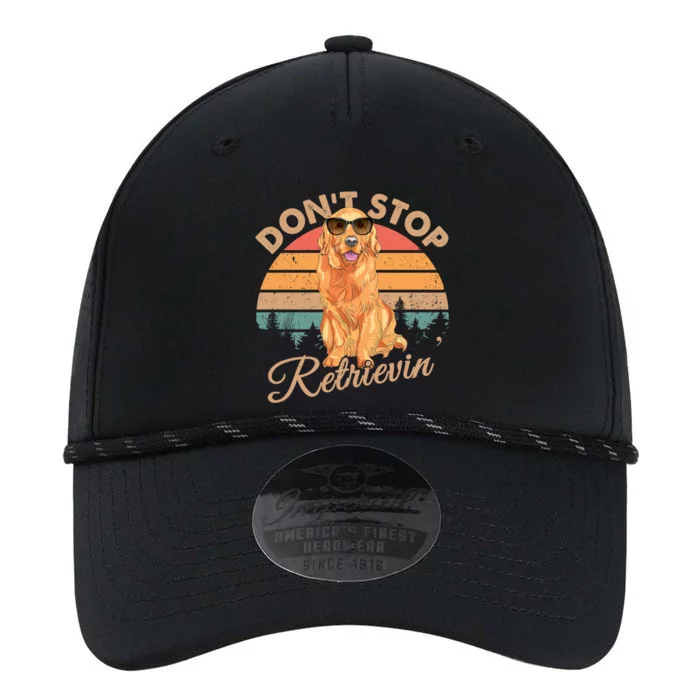 Dont Stop Retrievin Retro Golden Retriever Gift Performance The Dyno Cap