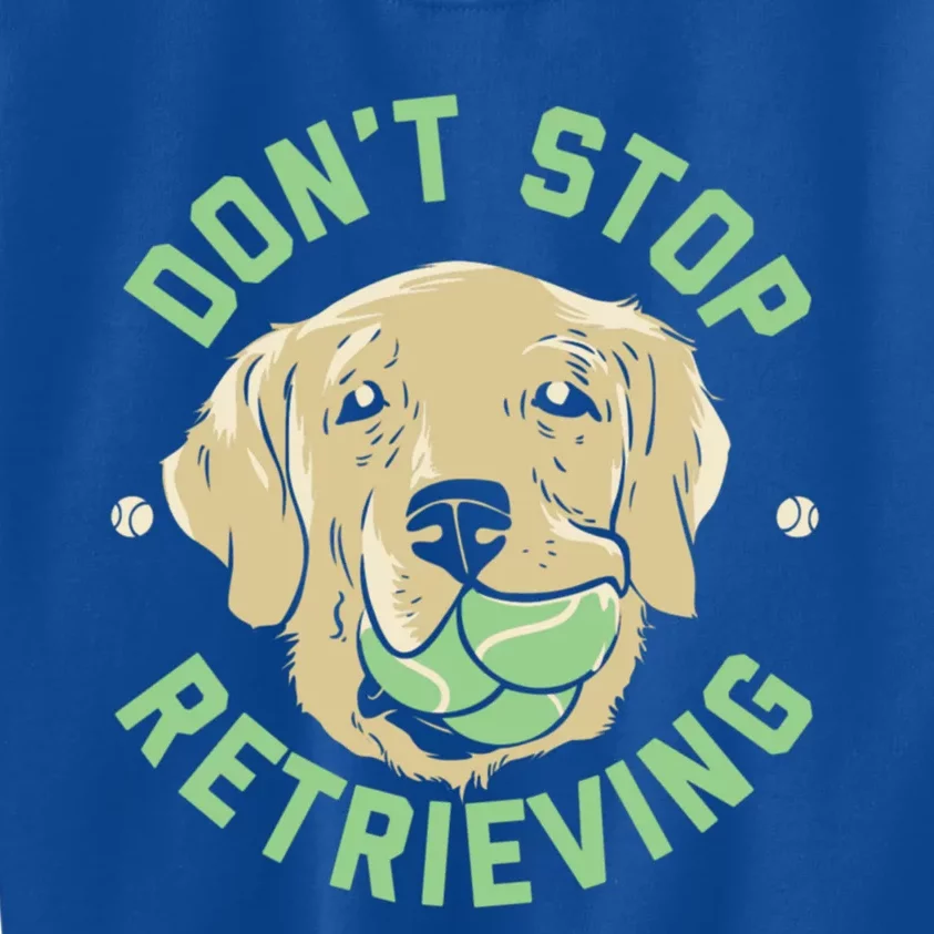 Dont Stop Retrieving Gift Retro Golden Retriever Funny Gift Kids Sweatshirt