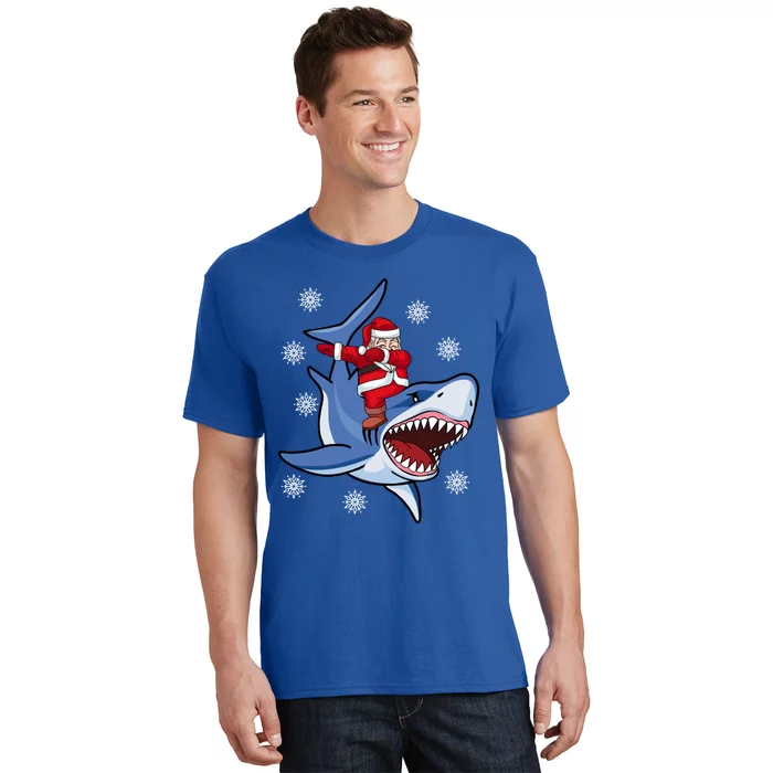 Dabbing Santa Riding Shark Christmas Gift Gift T-Shirt