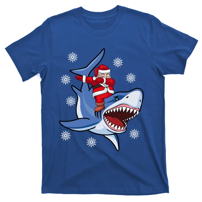 Dabbing Santa Riding Shark Christmas Gift Gift T-Shirt