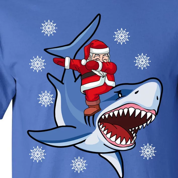 Dabbing Santa Riding Shark Christmas Gift Gift Tall T-Shirt