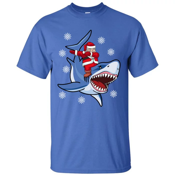 Dabbing Santa Riding Shark Christmas Gift Gift Tall T-Shirt