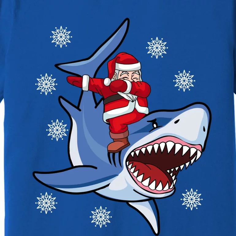 Dabbing Santa Riding Shark Christmas Gift Gift Premium T-Shirt