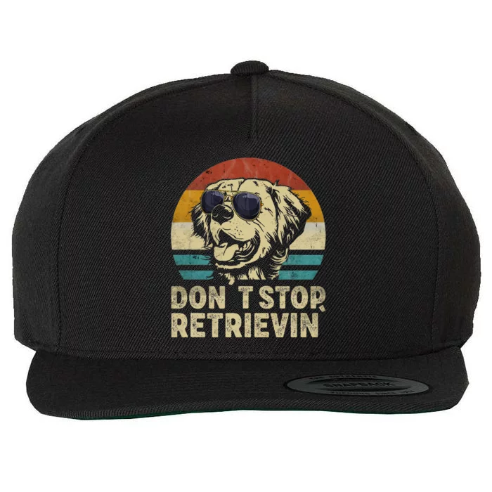 Don´t stop Retrieving Golden Retriever Dog retro vintage Wool Snapback Cap