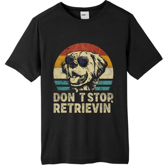 Don´t stop Retrieving Golden Retriever Dog retro vintage (1) ChromaSoft Performance T-Shirt