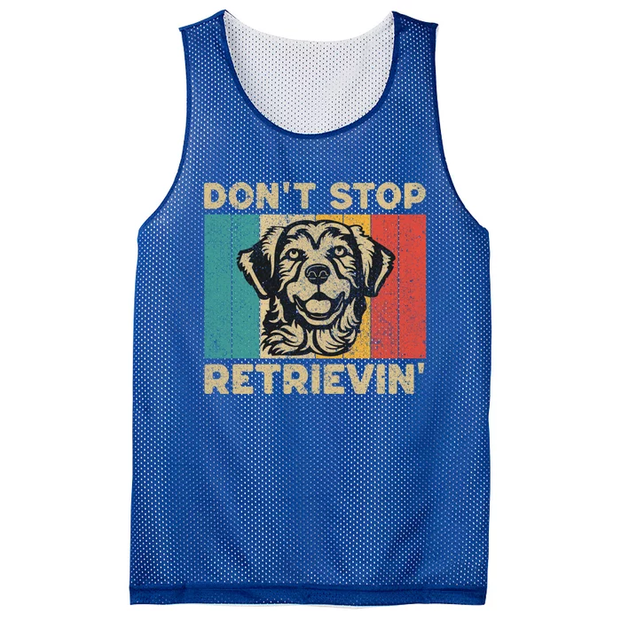 Dont Stop Retrievin Funny Retro Golden Retriever Gift Mesh Reversible Basketball Jersey Tank