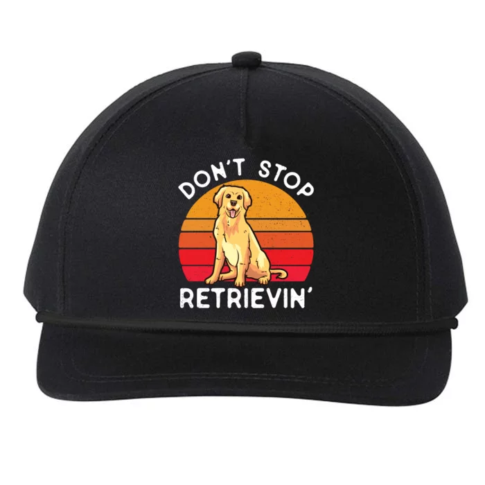 Dont Stop Retrievin Golden Retriever Lover Funny Vintage Gift Snapback Five-Panel Rope Hat