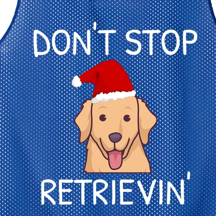 DonT Stop Retrieving Christmas Golden Retriever Gift Mesh Reversible Basketball Jersey Tank