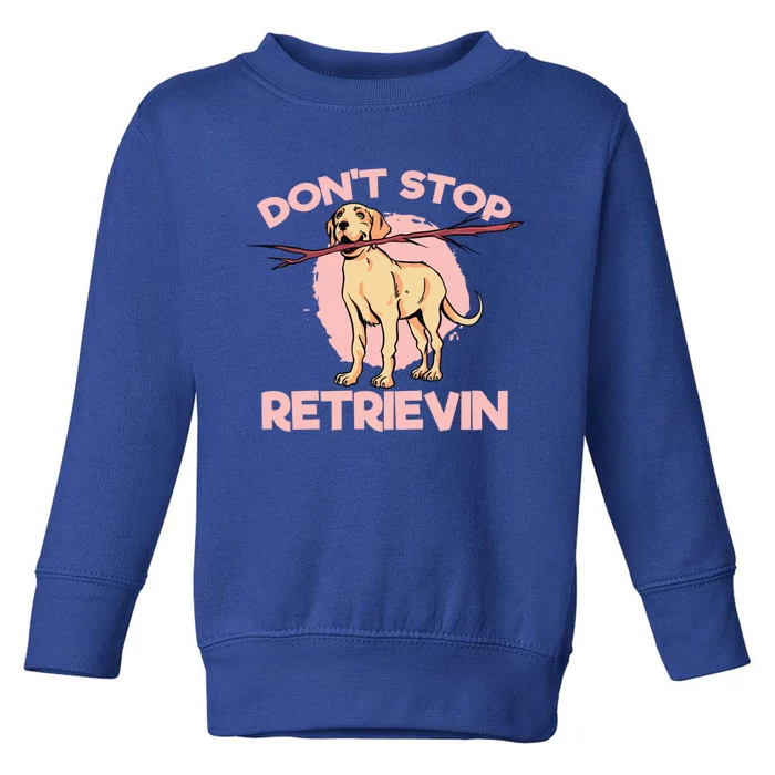 Dont Stop Retrievin Golden Retrievers Gift Toddler Sweatshirt