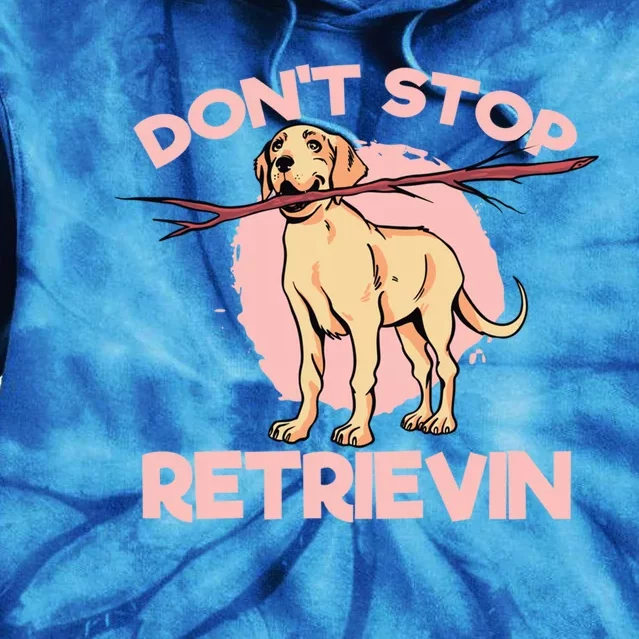 Dont Stop Retrievin Golden Retrievers Gift Tie Dye Hoodie