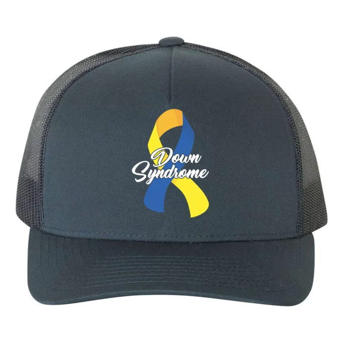 Down Syndrome Ribbon Awareness Yupoong Adult 5-Panel Trucker Hat