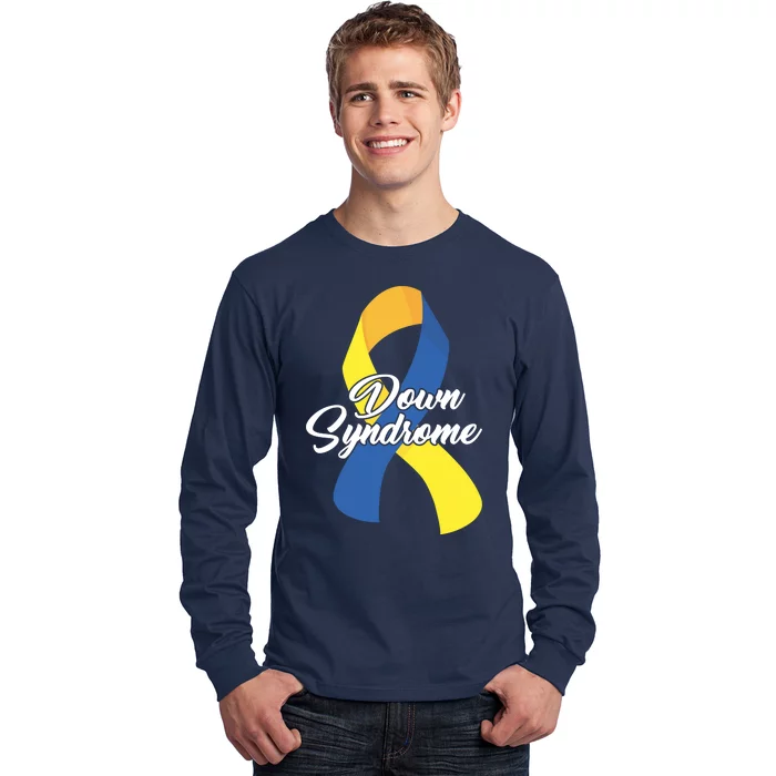 Down Syndrome Ribbon Awareness Long Sleeve Shirt