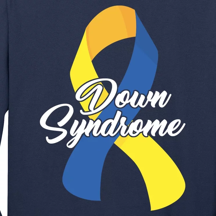 Down Syndrome Ribbon Awareness Long Sleeve Shirt