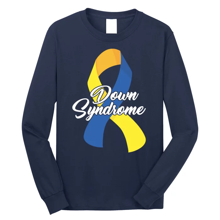 Down Syndrome Ribbon Awareness Long Sleeve Shirt