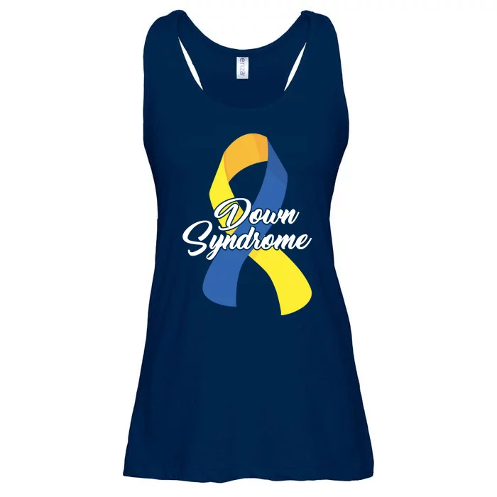 Down Syndrome Ribbon Awareness Ladies Essential Flowy Tank