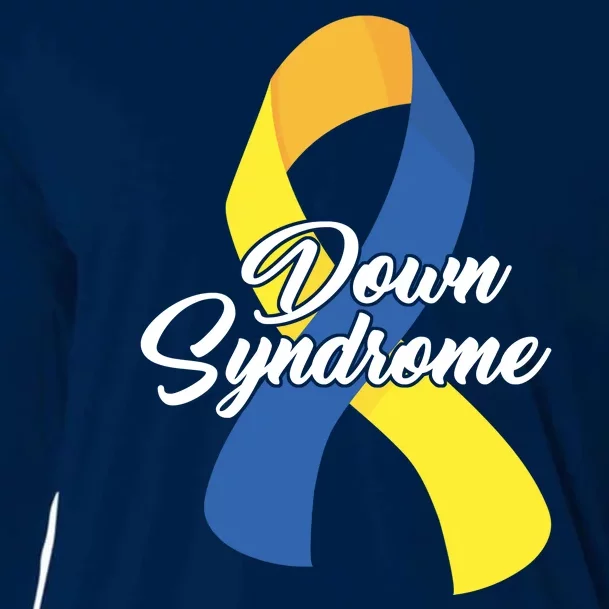 Down Syndrome Ribbon Awareness Cooling Performance Long Sleeve Crew