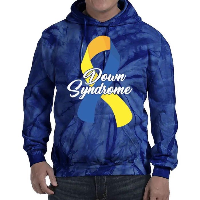 Down Syndrome Ribbon Awareness Tie Dye Hoodie