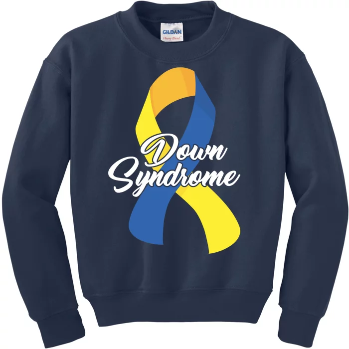 Down Syndrome Ribbon Awareness Kids Sweatshirt