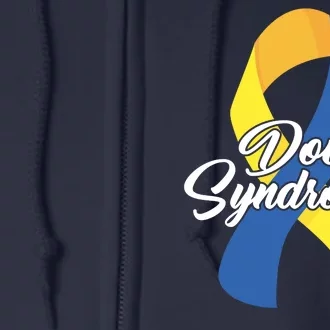 Down Syndrome Ribbon Awareness Full Zip Hoodie