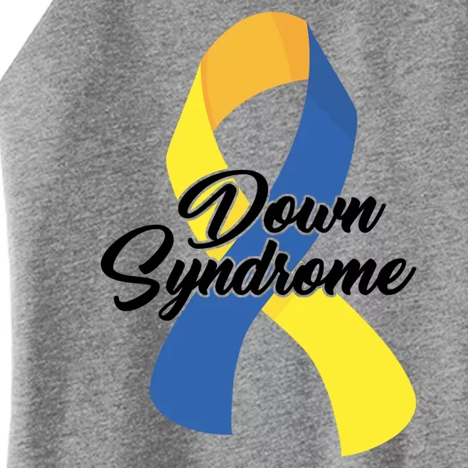 Down Syndrome Ribbon Awareness Women’s Perfect Tri Rocker Tank