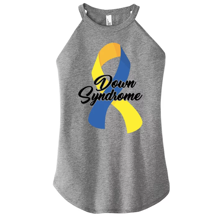 Down Syndrome Ribbon Awareness Women’s Perfect Tri Rocker Tank