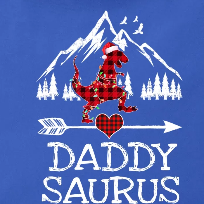 Daddy Saurus Red Plaid T Rex Dinosaur Family Pajamas Xmas Meaningful Gift Zip Tote Bag