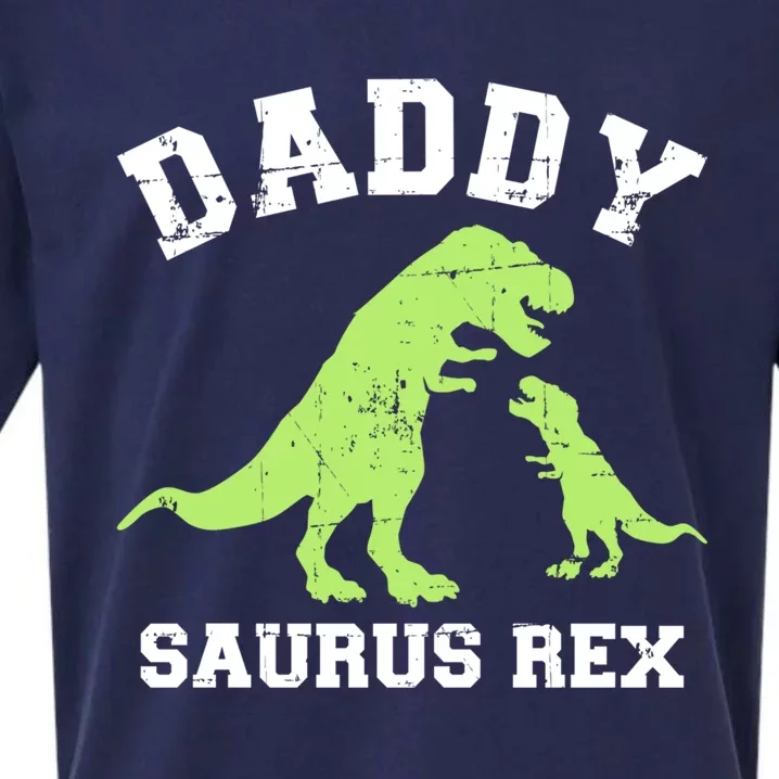 Daddy Saurus Rex Dinosaur Father's Day Gift For Dad Great Gift Sueded Cloud Jersey T-Shirt