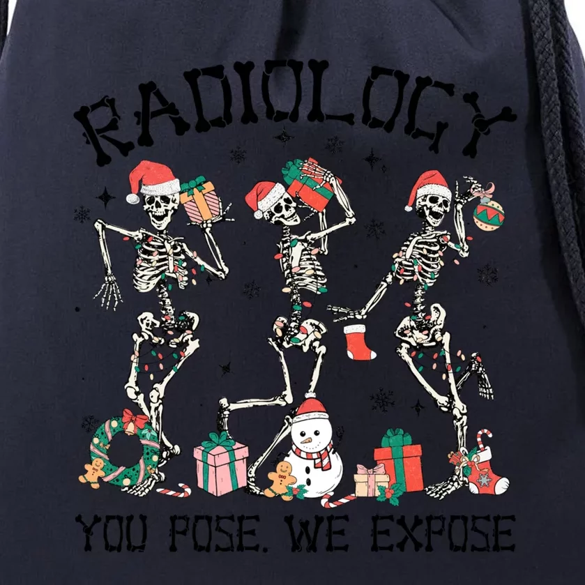 Dancing Skeleton Radiology You Pose We Expose Christmas Xmas Gift Drawstring Bag