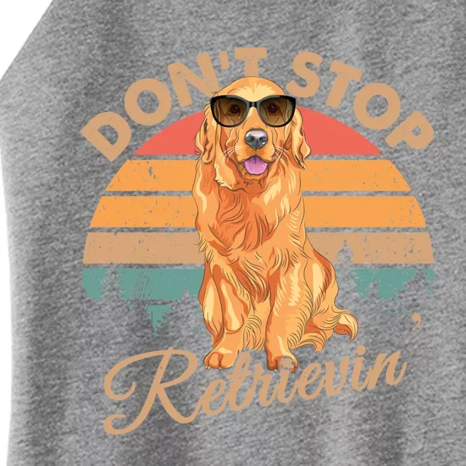 Dont Stop Retrievin Retro Golden Retriever Gift Cool Gift Women’s Perfect Tri Rocker Tank