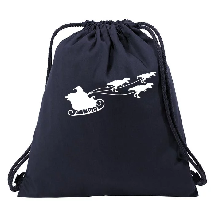 Dinosaur Sleigh Ride Drawstring Bag