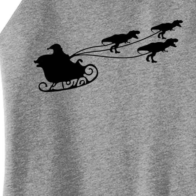 Dinosaur Sleigh Ride Women’s Perfect Tri Rocker Tank