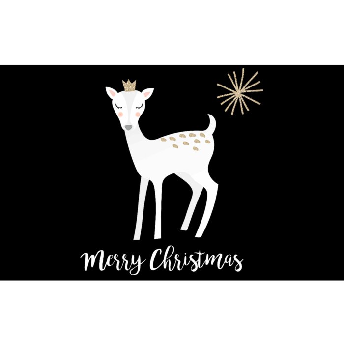 Deer Snow Star Merry Christmas Holiday Star Crown Bumper Sticker