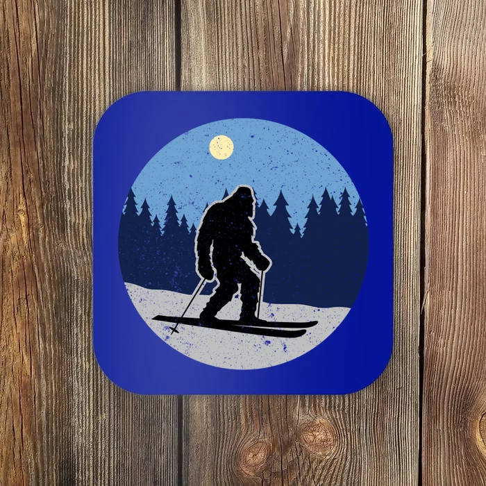 Downhill Snow Skiing Bigfoot Ski Winter Sports Alpine Great Gift Coaster