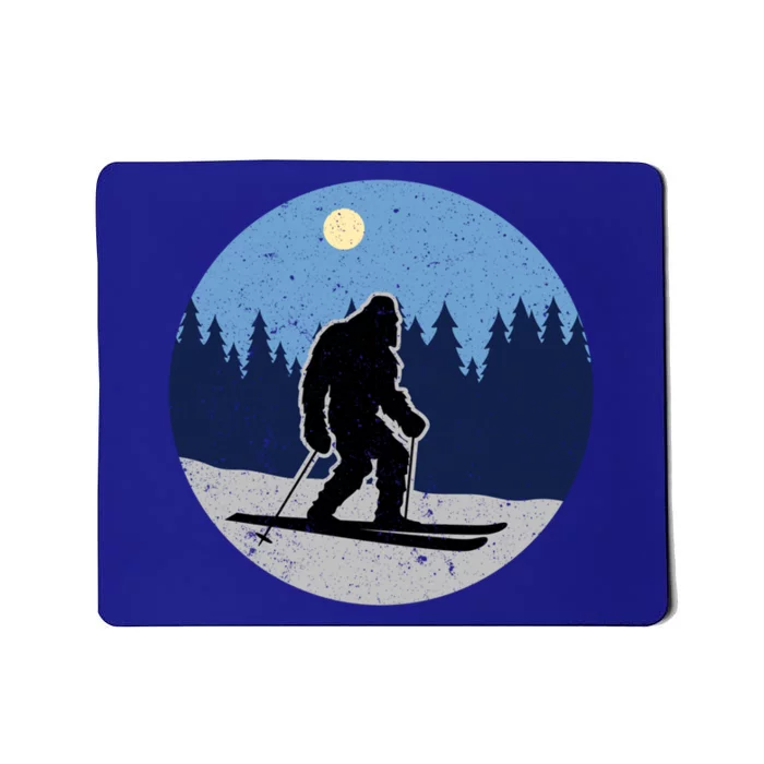 Downhill Snow Skiing Bigfoot Ski Winter Sports Alpine Great Gift Mousepad