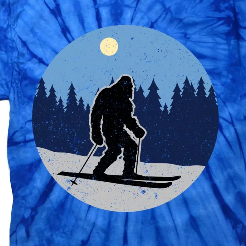 Downhill Snow Skiing Bigfoot Ski Winter Sports Alpine Great Gift Tie-Dye T-Shirt