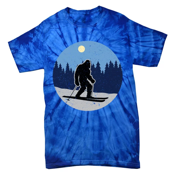 Downhill Snow Skiing Bigfoot Ski Winter Sports Alpine Great Gift Tie-Dye T-Shirt